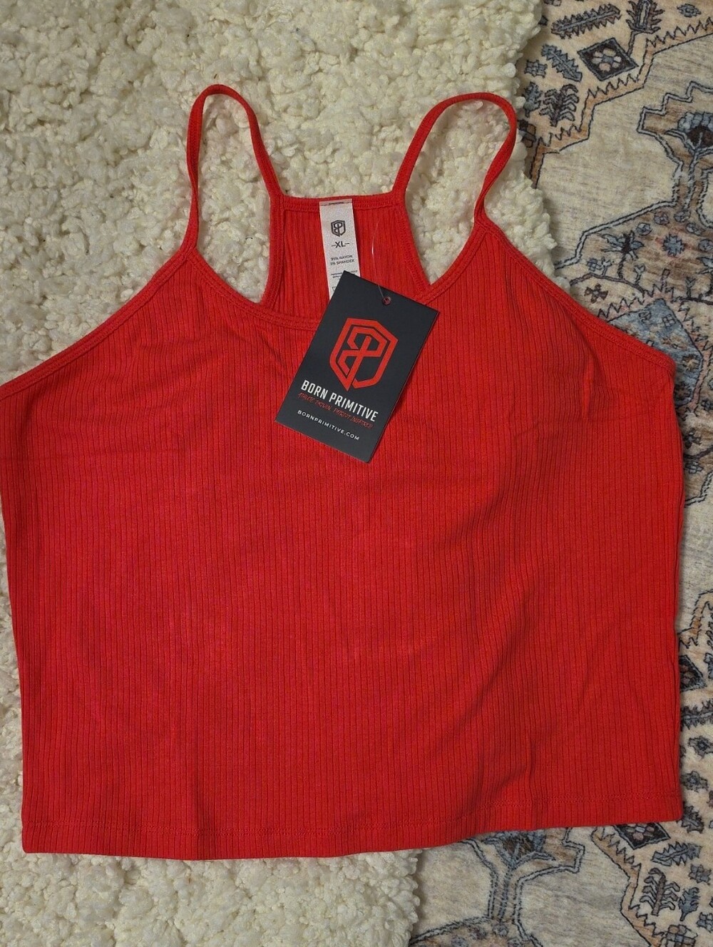 Born Primitive Bright Pink Ribbed Camisole Tank